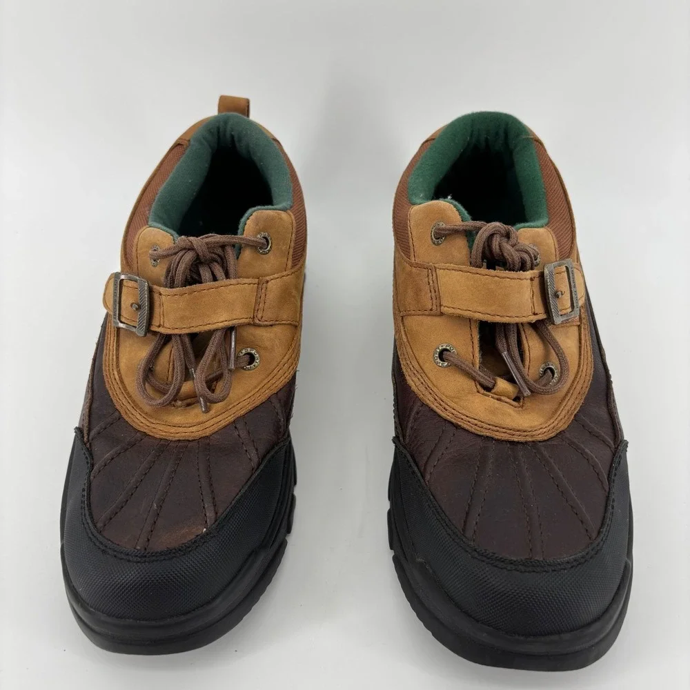 Polo Sport Ralph Lauren Duck Boots Mens 7 Brown Vintage Buckle Strap Lug Sole